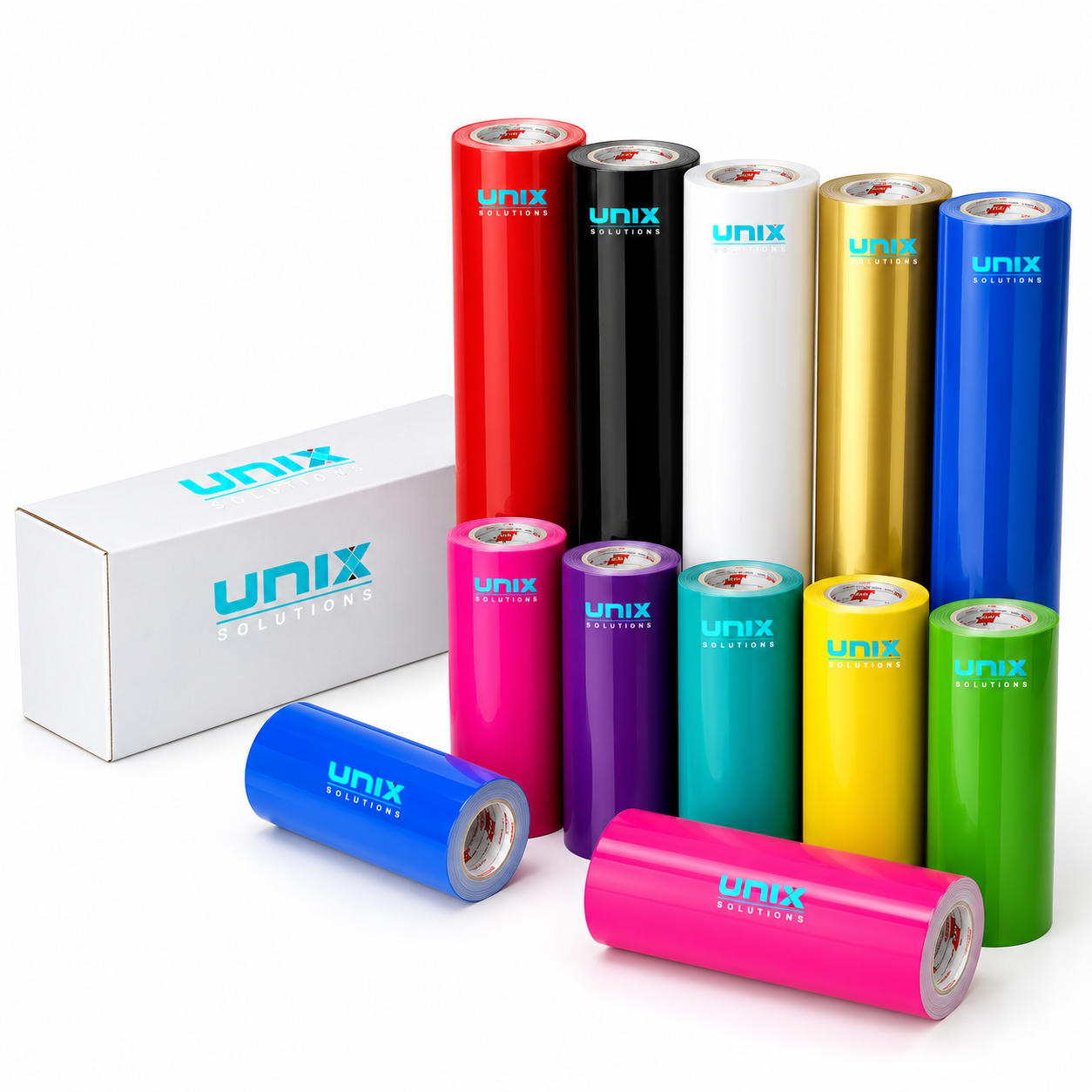 Colorful vinyl roll collection